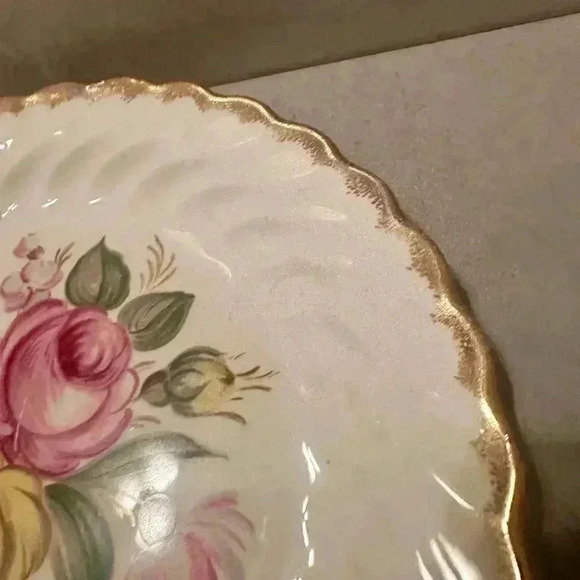 Vintage Royal China Warranted 22 Karat Gold QUBAN ROYAL 10.5” Dinner Plate - Picture 6 of 11